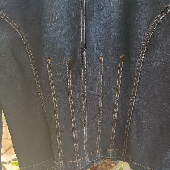 Blue Denim Jacket By Tulle Plus, Womens Size 1X - Picture 5 of 7